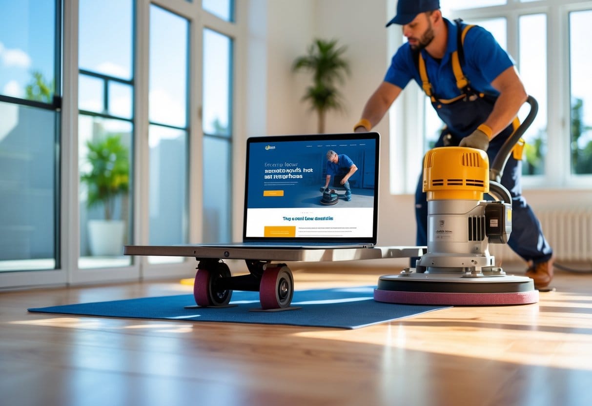 Faa flere opgaver til en gulvsliber med en professionel hjemmeside